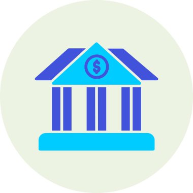 Banka. Web simgesi basit illüstrasyon