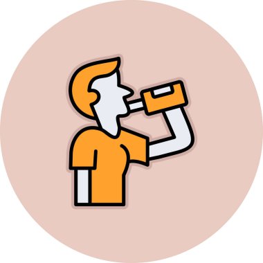 bir bardak tutan adam