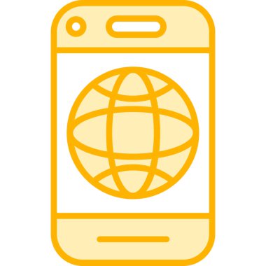 Cep telefonu. Web simgesi basit illüstrasyon