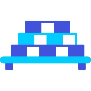 Yatağa. Web simgesi basit illüstrasyon