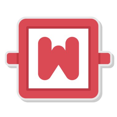 w harfi simgesi tasarımı