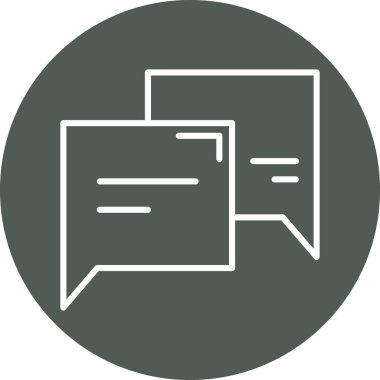 Konuş. Web simgesi basit illüstrasyon