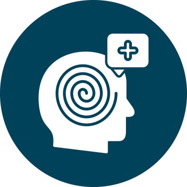 Beyin. Web simgesi basit illüstrasyon