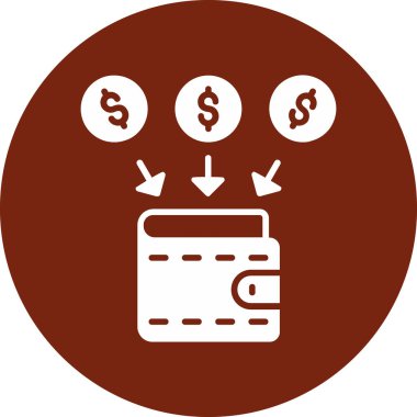 para vektör simgesi. stil düz yuvarlak sembol, kahverengi ve gri yuvarlak açılar, beyaz arkaplan.