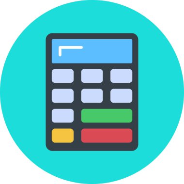 hesap makinesi renkli vektör simgesi