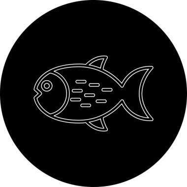 Vektör Balık Simgesi İllüstrasyonu