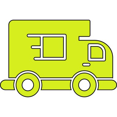 Van simge vektör çizim