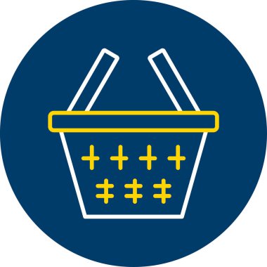 Sepet. Web simgesi basit illüstrasyon