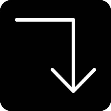 ok yönü aşağı ana hat biçiminde simge