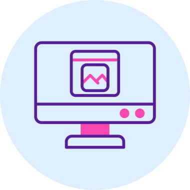 Bilgisayar. Web simgesi basit illüstrasyon