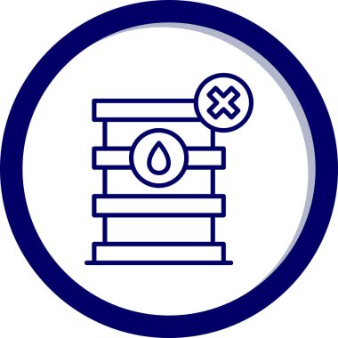 Yağ fıçısı. Web simgesi basit illüstrasyon