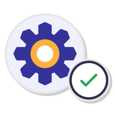 dişli simgesi, izometrik 3 boyutlu tasarım