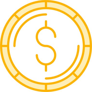 Dolar. Web simgesi basit illüstrasyon