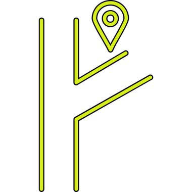 Konum belirleyici. Web simgesi illüstrasyonu