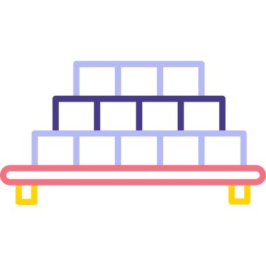 Taşıyıcı şerit vektör simgesi. ağ ve bilgi grafikleri için çizgi vektör simgesi.