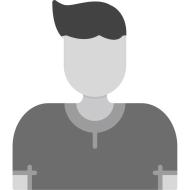 Genç adam avatar çizgi film vektör illüstrasyon grafik tasarımı