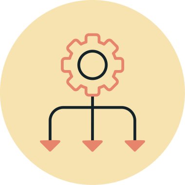 Çarkı olan bir kadının vektör çizimi