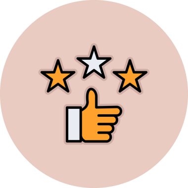 Reyting. Web simgesi basit illüstrasyon