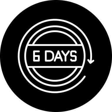 Beyaz bir çemberde simge