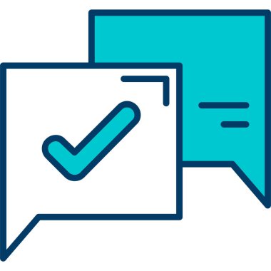 İşaret simgesini işaretle. Web için kontrol listesi vektör simgelerinin özet çizimi