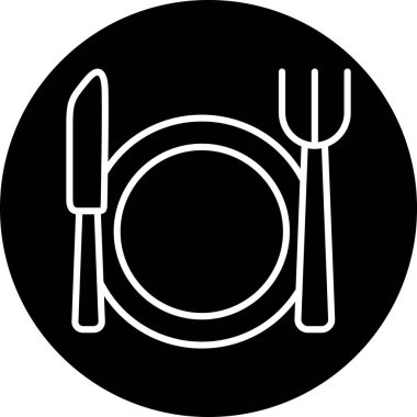 Bıçaklı bir tabağın vektör çizimi