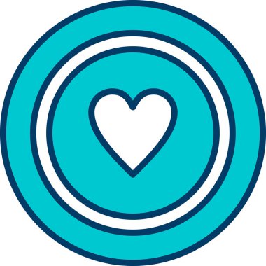 Kalp. Web simgesi basit tasarım