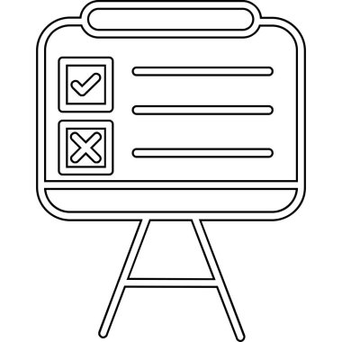 Yapılacaklar listesi simgesi vektör çizimi tasarımı olan kontrol listesi tahtası