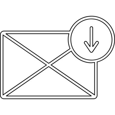 e-posta simgesi ana hat biçiminde