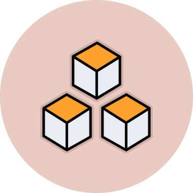 Bir küpün vektör illüstrasyonu