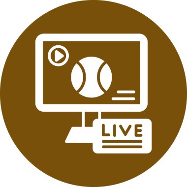 Canlı yayın simgesinin vektör illüstrasyonu