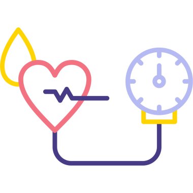 Kalp atışı ikon vektörü. İnce çizgi işareti. izole edilmiş sınır sembolü çizimi