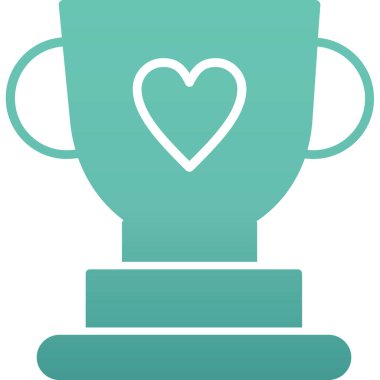 Kupa ikonu. Web için kahve fincanı simgelerinin düz çizimi