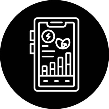 Vektör mobil simgesi, vektör illüstrasyonu