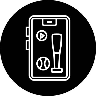 Beyzbol oyunu özelliklerini gösteren akıllı telefon