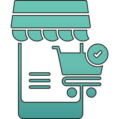 İnternet alışveriş simgesi. beyaz arkaplanda izole edilmiş web tasarımı için alışveriş arabası vektör simgesi