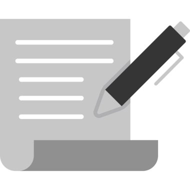 Kağıt simgesinin vektör düz tasarımı.