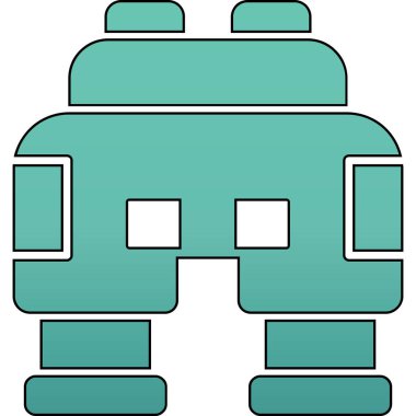 robot. Web simgesi basit illüstrasyon