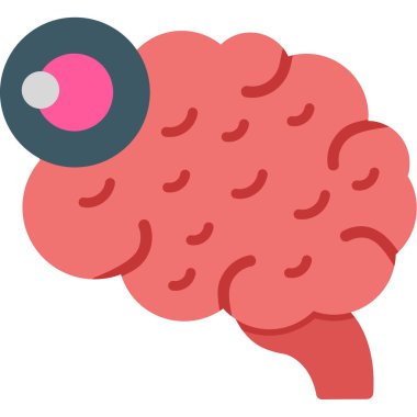 Beyin. Web simgesi basit illüstrasyon