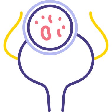 Taşaklı bir kadının vektör çizimi