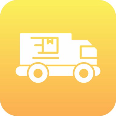 Tek kamyon simgesinin vektör illüstrasyonu