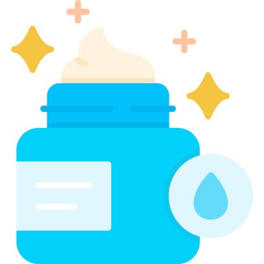 Su şişesi renk ikonu. vektör illüstrasyonu