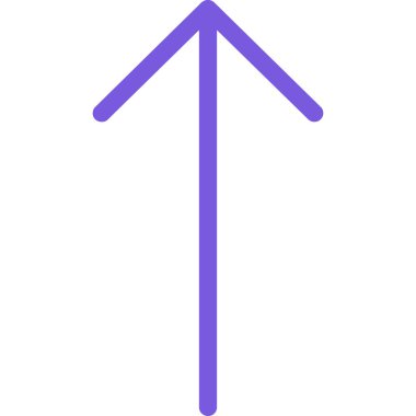 İnce çizgi vektör simge yukarı ok