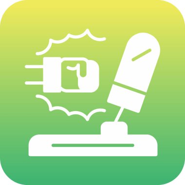 Uzun gölge simgesinin yeşil ve beyaz çizgi simgesinin gösterimi