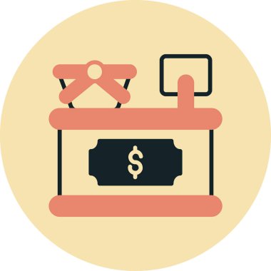 iş düz vektör simgesi