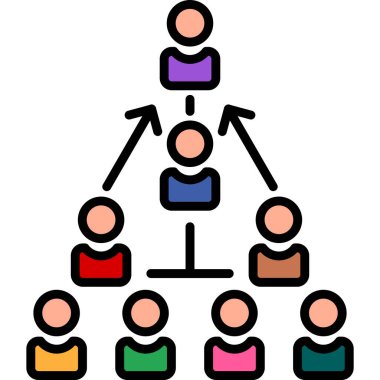 farklı kişilerden oluşan grup vektör illüstrasyonu