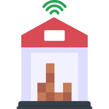 ev kablosuz ağ simgesi düz stil