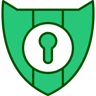 Kalkan. Web simgesi basit illüstrasyon