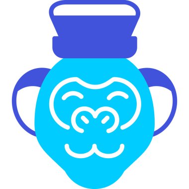 Bir kalp ile mavi arkaplan vektör illüstrasyonu