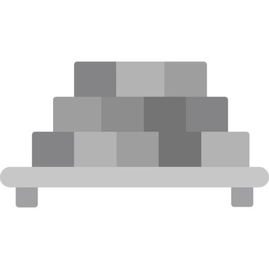 Bir yatağın düz renk karikatürü