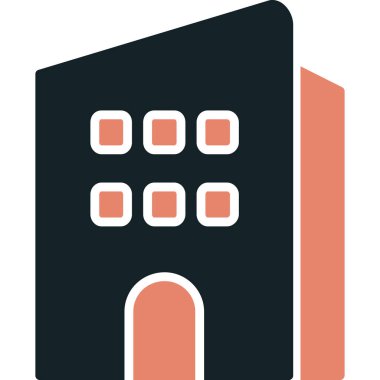 bina simgesi, vektör illüstrasyonu basit tasarım